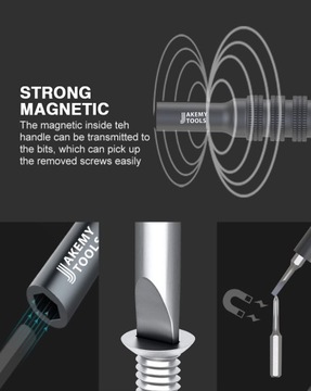 НАБОР ТОЧНЫХ БИТ + ОТВЕРТКА JAKEMY JM-8174