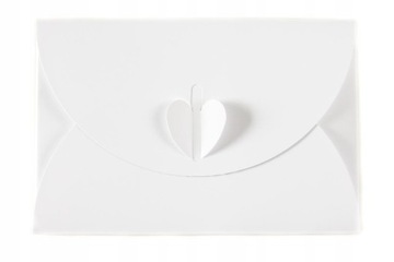 Pudełko na zdjęcia z sercem 10x15 białe 10 szt