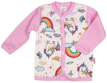 KAFTANIK koszulka ROZPINANY, JEDNOROŻCE, 68 KLEKLE