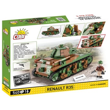 COBI WWII 2553 ФРАНЦУЗСКИЙ ТАНК RENAULT R35