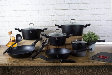 Набор кастрюль Berlinger Haus Metallic Black, 15 шт.