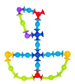 СИЛИКОНОВЫЕ ПРИСОСКИ СТРОИТЕЛЬНЫЕ БЛОКИ 96 шт.