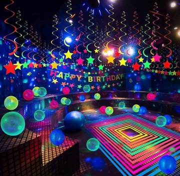 Флуоресцентные воздушные шары светятся в темноте, разноцветные, 100 шт.