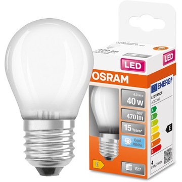 Żarówka LED MAŁA KULKA E27 4W = 40W 4000K OSRAM