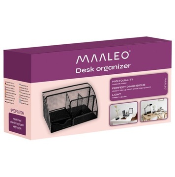 БОЛЬШОЙ НАСТОЛЬНЫЙ ОРГАНАЙЗЕР, ВМЕСТИТЕЛЬНЫЙ, МЕТАЛЛ, 6 ОТДЕЛЕНИЙ + ЯЩИК