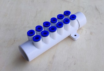 Rozdzielacz kolektor na 12 dysz szybkozłącza jacuzzi spa balii wężyk 8 mm