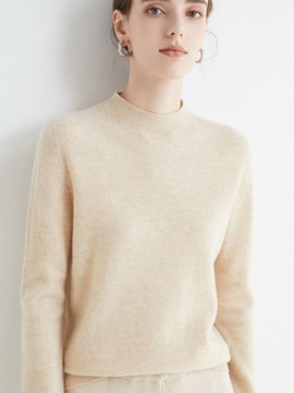 sweter Aliselect Grace wełniany Merino kaszmirowy