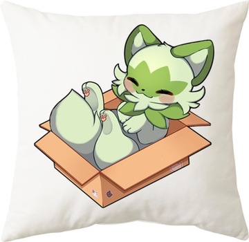 Sprigatito Kotek Anime Pokemon Poduszka Poszewka Nadruk Prezent