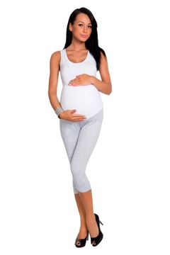 CIĄŻOWE LEGGINSY 3/4 GETRY Z PANELEM LCKP XL