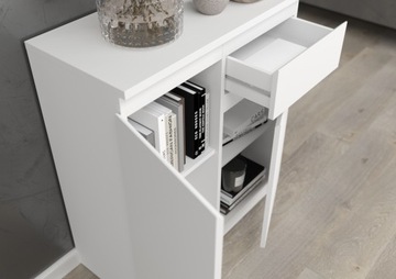 WIOLETTA 2D1S ШКАФ 70 СМ МАТОВЫЙ БЕЛЫЙ MAFMEBLE