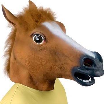 МАСКА ГОЛОВЫ ЛОШАДИ ЛОШАДЬ ДЛЯ ВЕЧЕРИНКИ ЛАТЕКСНОЕ ПЛАТЬЕ