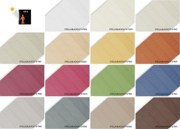 Образцы ткани для жалюзи плиссе, 100% BLACKOUT