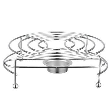 PODGRZEWACZ DO NACZYŃ OKRĄGŁU STALOWY 17 CM NA TEA LIGHT