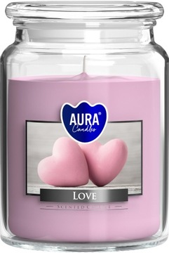 Świeca zapachowa LOVE w szkle duży słoik XXL