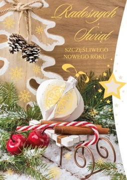 KARNET LAURKA KARTKA ŚWIĘTA BOŻE NARODZENIE + KOPERTA 1 SZTUKA B6X_GW_261