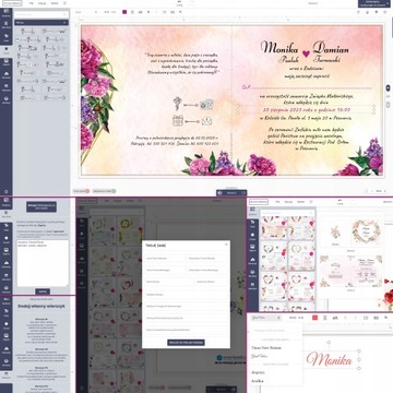 Zaproszenia Ślubne Rustykalne Boho Kwiaty Personalizowane - Kreator Online