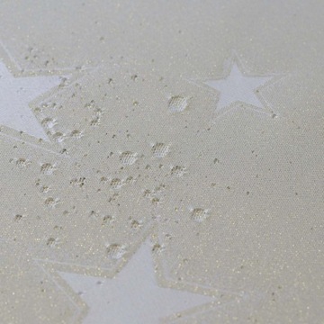 Рождественская дорожка для стола, устойчивая к загрязнениям, большие звезды, бело-золотая, 40x160 см
