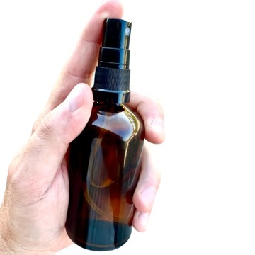 Butelka szklana brązowa 100ml z atomizerem - SPRAY
