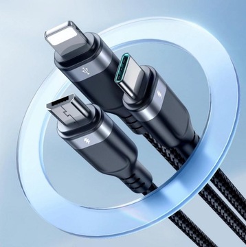 KABEL 3w1 USB-A / USB-C micro-USB Lightning Joyroom S-1T3018A18 30cm 3.5A