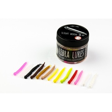 Libra Lures Zestaw Slight Worm 38mm mix.13szt - bezzapachowe