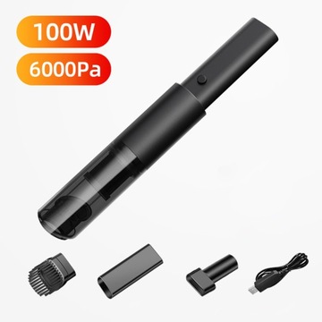 Мини-портативный беспроводной черный пылесос