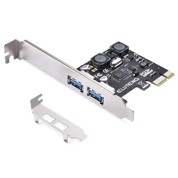 ELUTENG Karta USB 3.0 PCIe wewnętrzna 2 porty 5 Gbit/s