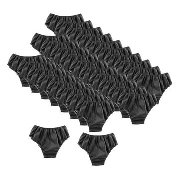 zr-30 Pieces Disposable Panties with Elastic Black