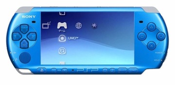 PSP 3004 Vibrant Blue PL Menu Wi-Fi Etui Zestaw gier!