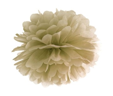 POMPON BIBUŁOWY złoty 25 cm na papierowa dekoracja na urodziny wesele