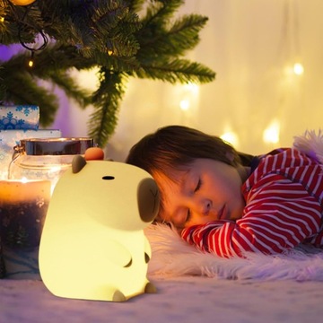 LAMPKA NOCNA DLA DZIECI KAPIBARA SILIKONOWA LAMPKA NA BIURKO PREZENT