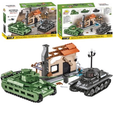 Cobi 2284 Bitwa Matilda II Panzer 2x Czołg + Ruiny