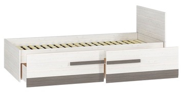 Łóżko młodzieżowe 90x200 stelaż szuflady BLANCO 16