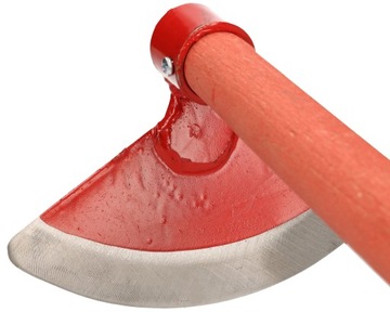 МОТЫКА ПОЛУКРУГЛАЯ 180Х90 ММ С КОВОЙ ДЕРЕВЯННОЙ РУЧКОЙ