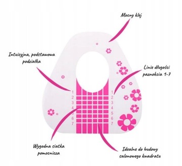 100 ШАБЛОНОВ форм для ногтей гелевых розовых щипцов