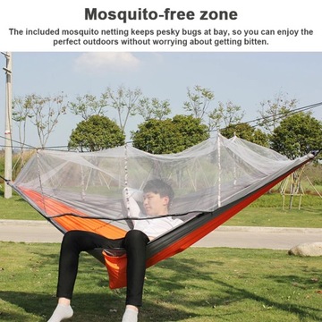 Автоматический гамак оранжевый 2,6*1,4м