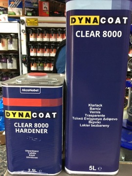 Lakier bezbarwny Dyna CLEAR 8000 Kpl 7.5L
