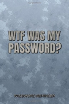 Lushy Notebooks, Kate WTF Was My Password? Password Reminder: Password Orga