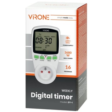 ВАТТМЕТР СЧЕТЧИК ЭНЕРГИИ + ПРОГРАММАТОР НЕДЕЛЬНЫЙ ТАЙМЕР