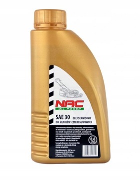 Olej do kosiarki traktorka NAC SAE30 0,6L NAC