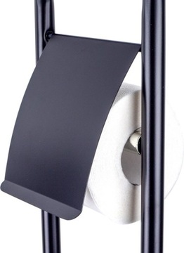 ПОЛОЧКА ДЛЯ ТУАЛЕТНОЙ БУМАГИ + НАБОР ТУАЛЕТНОЙ ЩЕТКИ, ЧЕРНЫЙ МЕТАЛЛ LOFT