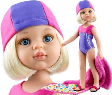 PIĘKNA PAACHNĄCA LALA WINYLOWA W UBRANKACH 32CM