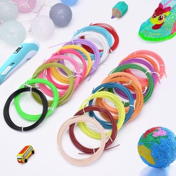 НИТЬ ДЛЯ 3D-ПРИНТЕРОВ PEN 100M PLA ВСТАВКА ДЛЯ 3D-РУЧКИ 1,75 ММ ЦВЕТНАЯ