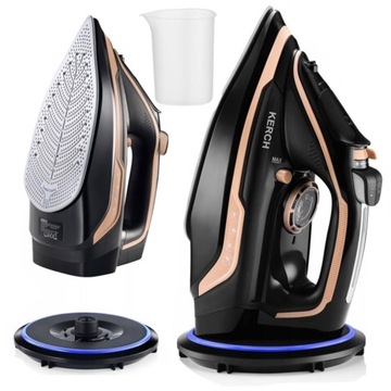 ŻELAZKO BEZPRZEWODOWE PAROWE KERCH ULTIMATE GOLD POWŁOKA CERAMICZNA 2600W