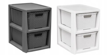 ПОДСТАВКА НА СУНДУК С 2 КОРЗИНАМИ ИЗ РОТАНГА BRANQ 1727A