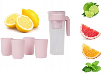 DZBANEK FILTRUJĄCY ZAKRĘCANY PIKNIKOWY 4 KUBKI 1L