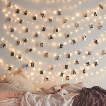 5M Photo Wiszące klipsy do kołków LED String Light