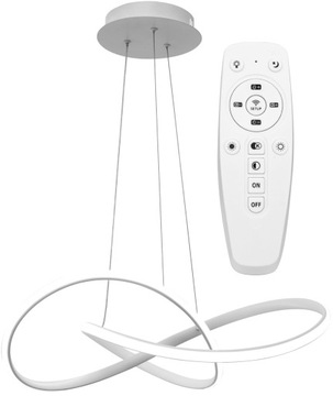 Lampa APP396 sufitowa LED żyrandol BIAŁA + pilot