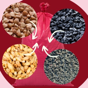 Мешки для угля, уголь эко-горошек 25кг на шнурке, 50 шт.