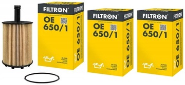 3× FILTRON OE 650/1 FILTR OLEJE