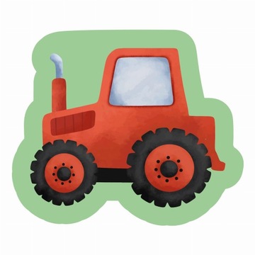 Poduszka Dekoracyjna Kształtka Traktor Czerwony Oryginalna Przytulanka